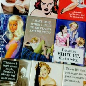 Set of 2 Vintage Retro Magnets For sale